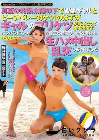 【【極秘流出】kira★kira STREET GAL＆おやじっち 真夏の灼熱太陽の下でW黒ギャルとビーチバレー対ケツ！】の一覧画像